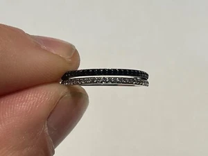 Bijoux Bague en Argent Type Demi Alliance avec Pierre Taille 50 (1-6/A5) - Picture 1 of 8