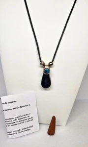 COLLAR RUSTICO TURMALINA BRILLANTE PARA PROTECCIÓN ALEJA ENERGÍAS NEGATIVAS 1 PIEZA - Imagen 1 de 2