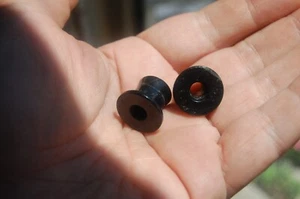 ZOOMORPHIC  1/2" Double Flare Black Agate  - Picture 1 of 1