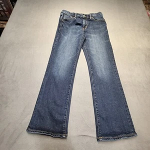 Old Navy Jeans Girls 12 Plus Blue Boot Cut Distressed Stretch Denim - Picture 1 of 10