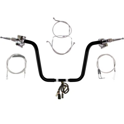 1 1/4" Black 12" Wild 1 Handlebar CKit 2007 Harley-Davidson Road Glide w/Cruise Foto 1 de 4