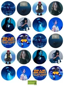 Billie Eilish Cupcake Toppers x20, Pre-Cut. Premium Edible Icing - Picture 1 of 7