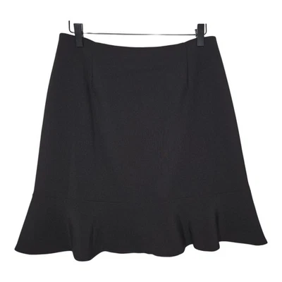 Falda Kate Spade para mujer negra línea A con volantes talla 8 Foto 1 de 4