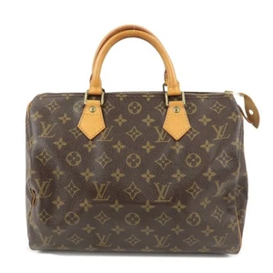 Auth Louis Vuitton Monogram Speedy 30 Boston Bag Hand Bag Brown M41526 Used F/S - Picture 1 of 24
