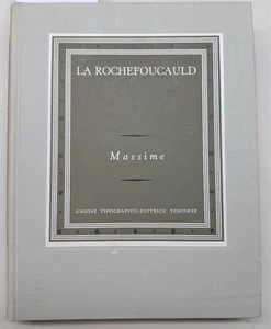 La Rochefoucauld Massime UTET 1957 3° ristampa della 1° edizione - Imagen 1 de 3