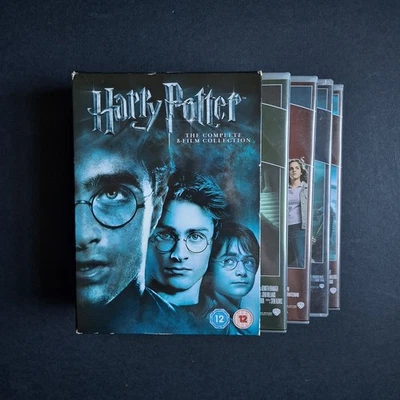 Harry Potter Complete 8 Film Collection DVD Set Very Good Discs, Worn Box - Image 1 of 4