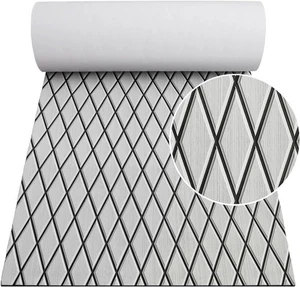 Lámina para suelo de barco de espuma EVA gris alfombra para terraza de teca marina ▶ alfombrilla romboidal - Imagen 1 de 21