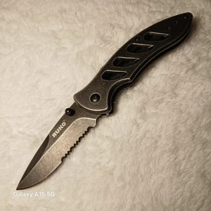 RUK0175GYS SHARK® assisted Open Knife with Distressed Oxide Finish - Picture 1 of 12