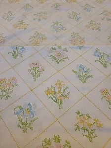 Fashion Manor Floral Pillowcase JC Penney Muslin Standard Size Vintage - Picture 1 of 2