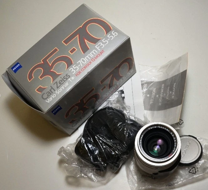 CONTAX Carl Zeiss Vario-Sonnar 35-70/3.5-5.6 Zoom Lens for G2 Camera in Box - Image 1 of 1