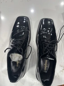 Herren Schwarz Lack Elegant (Smoking) Schuhe Größe 12 M Zengara - Bild 1 von 6
