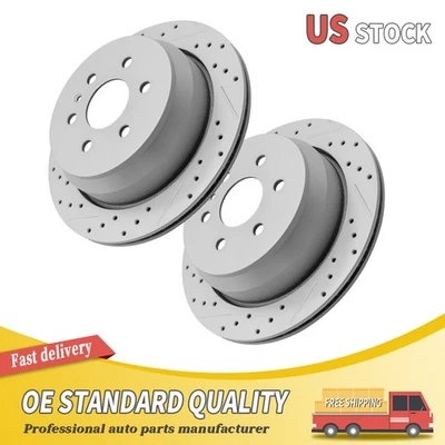 Rotores de freno traseros perforados para Chevrolet Colorado GMC Canyon 2015 2016 2017-2020 Foto 1 de 4