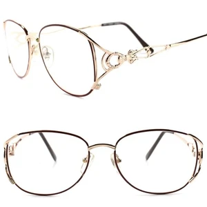 Classic Genuine Vintage 70s 80s Stylish Fashion Womens Gold 2.00 Reading Glasses - Picture 1 of 4