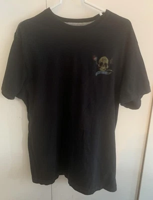 Rare DKNY Jeans T-Shirt Mens Extra Large Black Skull Graphic Wings 89 - Image 1 of 4