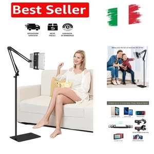 Supporto per tablet e cellulari da pavimento, regolabile, universale, girevol... - Foto 1 di 9