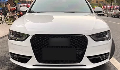 适用于奥迪 A4 B8.5 S4 RS4 黑色前保险杠网格栅 2013 - 2014 - 2015 — 第 1/4 张图片