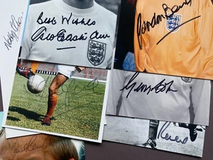 6 WELTMEISTER 66 England Konvolut WM 1966 6 Fotos 10x15 Autogramme (220) RARITÄT - Picture 1 of 1