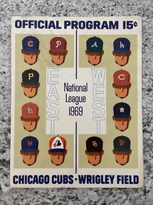 1969 Baseball Program San Diego Padres vs Chicago Cubs Billy Williams HR - Picture 1 of 4