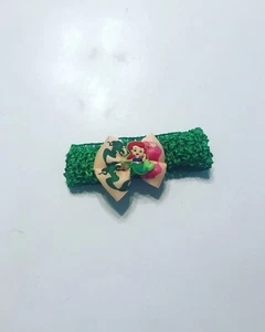 Handmade Hair Bows - Disney Princess - Little Mermaid #1 Elastic Headband - Picture 1 of 1