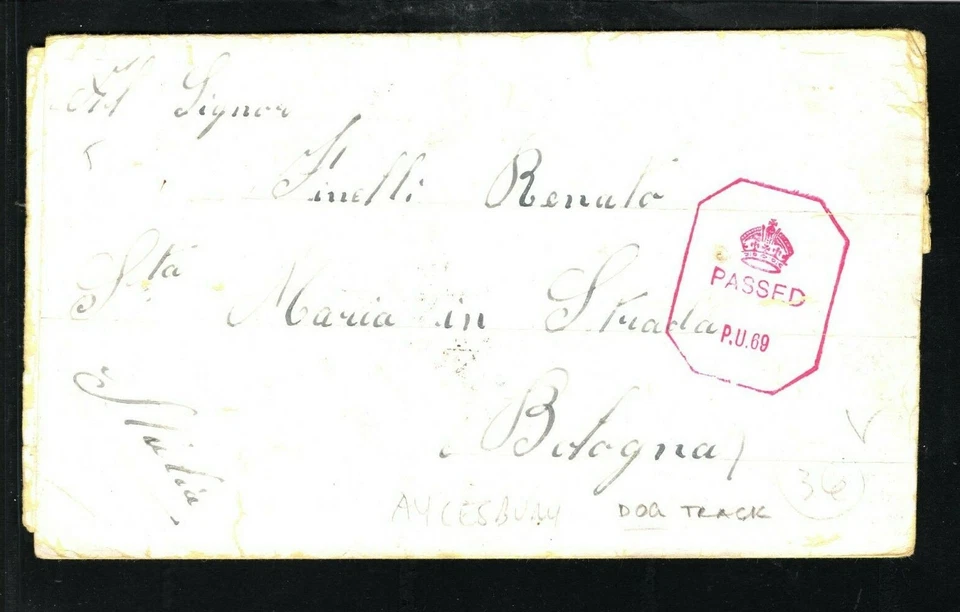 GB Cover ITALY WW2 POW MAIL *HARTWELL DOG TRACK* Aylesbury Bucks POW Camp MA809 - Image 1 of 4