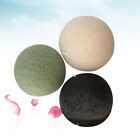 3Pcs Konjac for Face Cleaning - Activated Charcoal