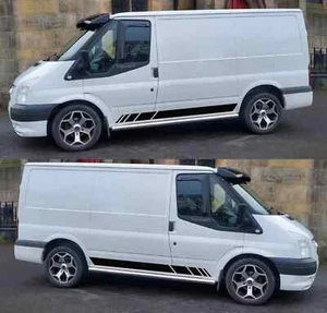 Ford Transit Mk6 Mk7 Side Stripes Vinyl Graphics Both Sides Any Year Decals - Picture 1 of 4