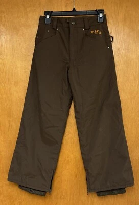 Burton Snowboard Skiing Pants Girls Large (10-12) Brown Nylon Pocket Outdoor - Image 1 of 4
