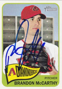 BRANDON McCARTHY ARIZONA DIAMONDBACKS SIGNED CARD DODGERS RANGERS YANKEES A'S - Picture 1 of 1