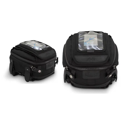 Nueva bolsa de equipaje cola tanque motocicleta marca Burly cuero negro Foto 1 de 3