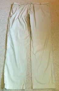 Mens Pants-LULULEMON- beige cotton stretch 'Commission' straight leg-40X33 - Picture 1 of 4