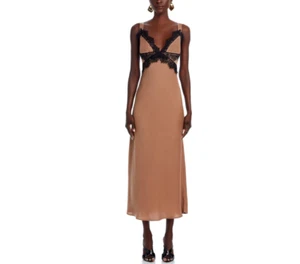 Bardot Delta Satin Midi Dress MSRP $129 Size 2 # 14A 2247 Blm - Picture 1 of 9