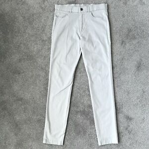 Greyson Golf Pants Men's 31x30 White Stretch Straight Slim Fit Chino Flat Front
