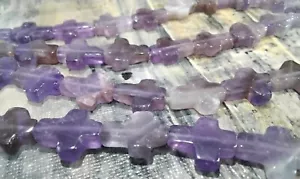 Natural Amethyst Cross, 15x11.5x4.5mm, Approx 25 pce,Free postage OZ - Bild 1 von 3