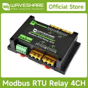Waveshare Industrial Modbus RTU 4-ch Relay Module with RS485 Interface, 30A - Picture 1 of 11
