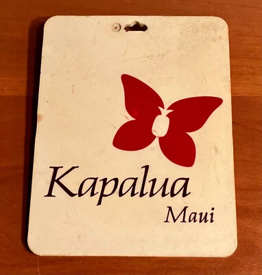 Kapalua Resort (毛伊岛夏威夷) "PGA Tour Course" 标志高尔夫包标签 — 第 1/2 张图片