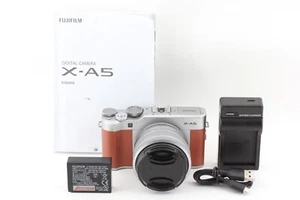 FUJIFILM X-A5 Brown Digital Camera SUPER EBC XC 15-45mm Lens Battery Charger Set - Picture 1 of 18