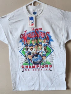 Vintage 1988 LA Dodgers World Series Champions Karikatur Cartoon T-Shirt Large neu - Bild 1 von 9