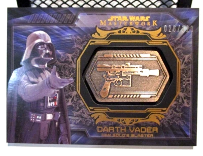 2015 Star Wars Masterwork Bronze Medallion Darth Vader Hans Solo Blaster 026/129 - Image 1 of 2