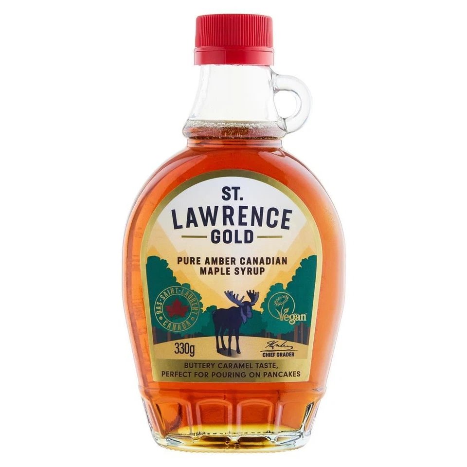 St Lawrence Gold Pure Amber Canadian Maple Syrup - 330g - Image 1 of 1