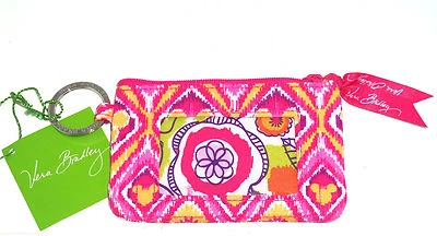 Disney Vera Bradley Ramo Rebotante Cremallera Estuche de Identificación Rosa Amarillo Nuevo Foto 1 de 2