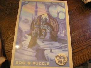 2007 Cobble Hill 500~Pc Jigsaw Puzzle ICE DRAGON KING 18x24" Beard Mystical~NIB! - Picture 1 of 4