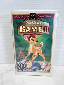 BAMBI WALT DISNEY'S MASTERPIECE COLLECTION 55th ANNIVERSARY LIMITED EDITION VHS - Picture 1 of 5