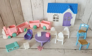 1996 Barbie Kelly Nursery School Daycare Playset Train Chairs Table INCOMPLETE - Picture 1 of 9