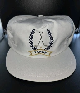 Gorra de golf Tahoe blanca vintage con cierre a presión - Imagen 1 de 6
