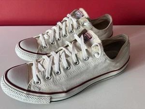 Converse All Star Low Top Shoes UK Size 12, Unisex, White Canvas - Picture 1 of 10