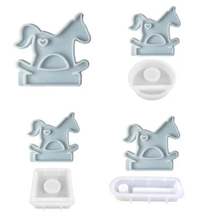 Hearts Horse Holder Silicone Molds Candlesticks Castings Mould - Picture 1 of 12