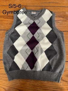 Gymboree Argyle Vest Size S/5-6 (B1L2) - Picture 1 of 2