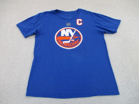 New York Islanders Shirt Adult Large Blue Orange Hockey John Tavares Mens B42* Cover
