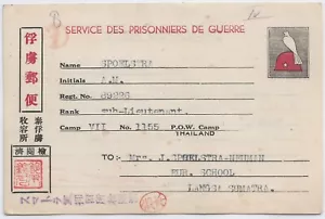 Niederländischer Lt im Lager #7, Thailand Kriegsgefangenenlager für Frau im Internierungslager 194x (C5474) - Bild 1 von 2