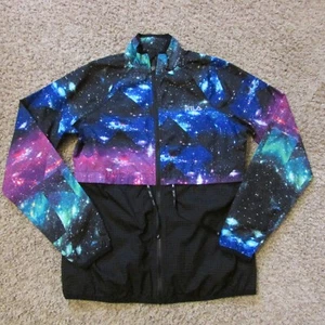 Nueva con etiquetas Chaqueta de Correr Fila XS Malla Negra Azul Púrpura Rompevientos con Cremallera Ligera - Imagen 1 de 2
